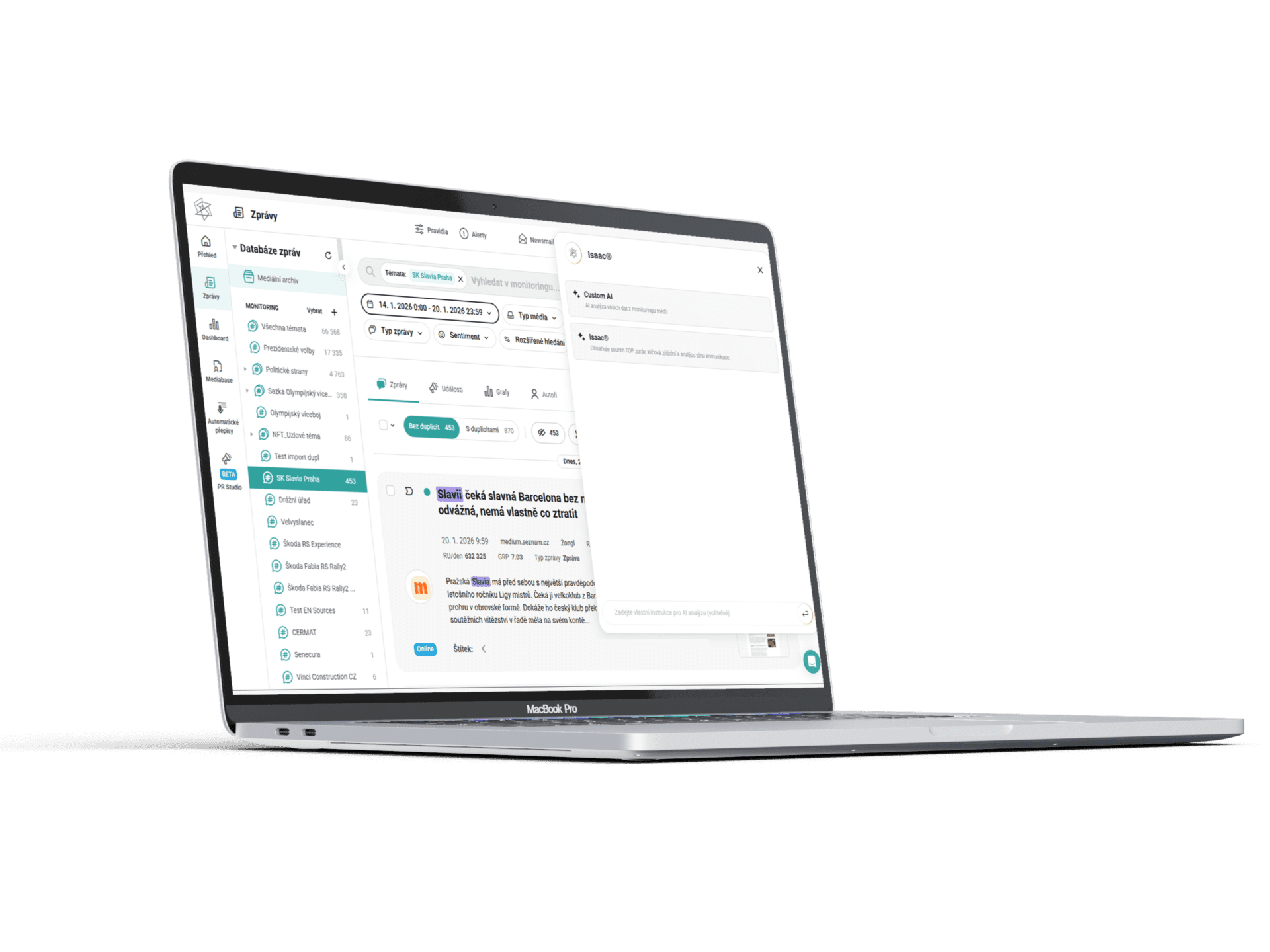 nahled ai asistent isaac v aplikaci newton one